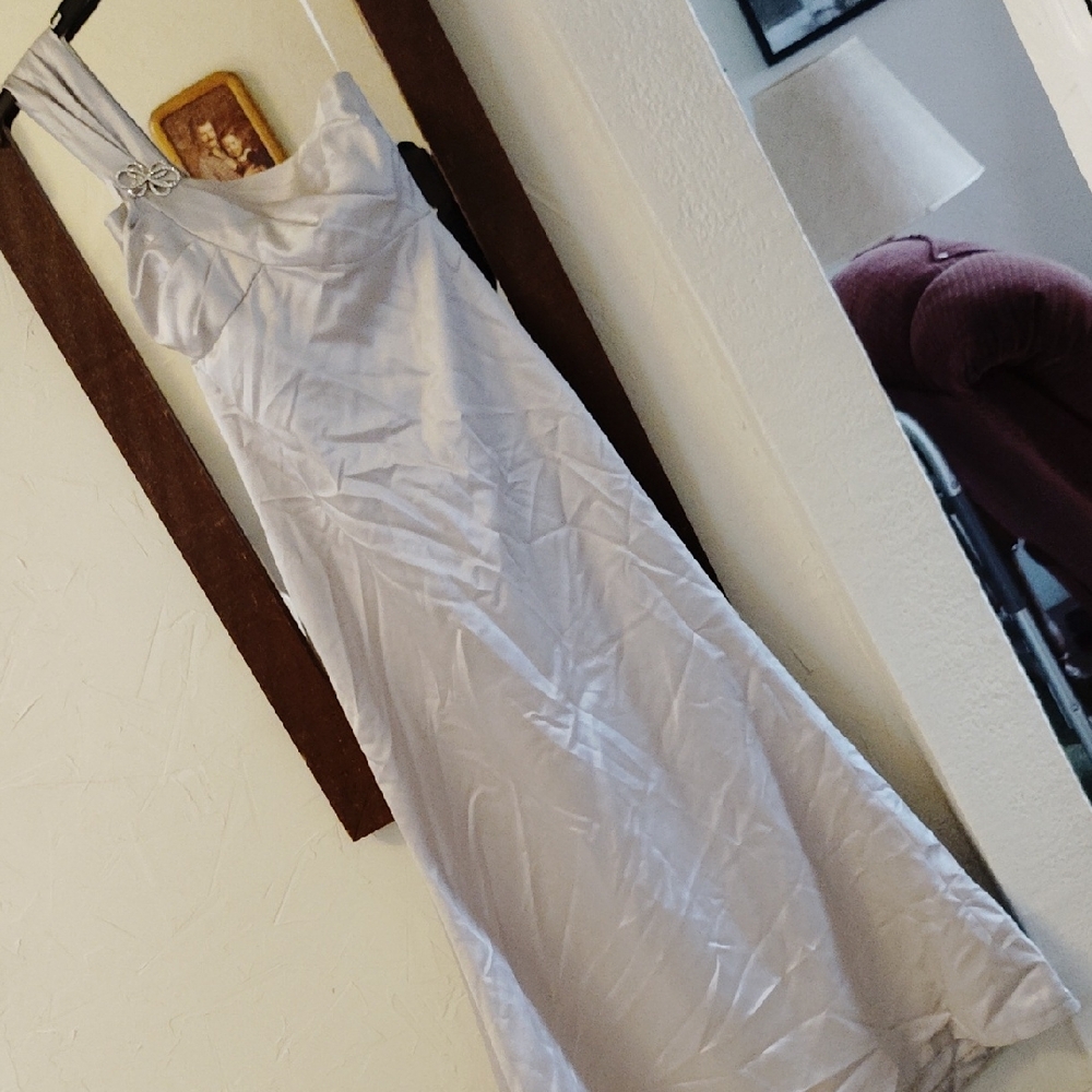 After Six One Shoulder White Dress